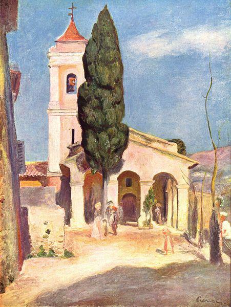 Pierre-Auguste Renoir Kirche in Cagnes oil painting picture